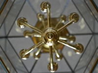 Inside of a chandelier